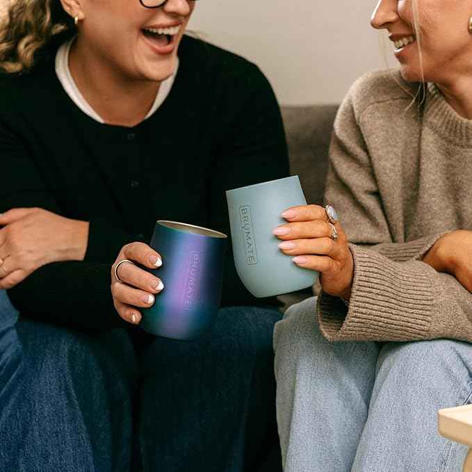 BrüMate Uncork'd 14oz 100% Leakproof Insulated Wine Tumbler | Locking Lid | Insulated Stainless Steel Wine Glass | Perfect For Travel & Outdoors | BPA-Free (Mocha)
