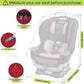 Padded Car Seat Travel Bag for Airplane, Heavy Duty Backpack for Air Travel, Water-Resistant Carrier with Shoulder Strap, Fits Most Car Seats (Red)