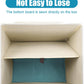 Large 17" 42 Quarts Collapsible Stackable Storage Bins with Lids [3-Pack] Foldable Fabric Linen Storage Boxes Cube, Closet Organizer Baskets with Label for Home (16.7 x 12 x 12", Teal & White)