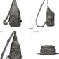 7L Sling Bag for Women Men Leather Small Sling Backpack Daypack Anti Theft Fanny Pack Crossbody Purse Travel