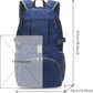 Yaopeing Lightweight Backpack,25L Foldable Hiking Packable,Water Resistant Travel Outdoor Shoulder Bag for Woman Men,Blue - Roamly
