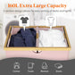 Lifewit 160L Double Laundry Hamper with Lid, Extra Large Bamboo Laundry Basket Dirty Clothes Hamper, 2 Section Laundry Bin Organizer for Laundry Room Bedroom with 2 Removable Liners & Bags, Pink