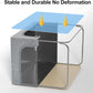 GoMaihe Clothes Storage Bins Metal Frame: 3-Pack Compact Stackable Closet Storage Bin with Lid & Clear Window, Space Saving Organizer for Sweaters Kids Clothes (Dorm/Closet 27L)
