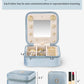 Vlando Travel Jewelry Organizer for Women, Travel Jewelry Organizer, Necklace Organizer Earrings Ring Organizer, Jewelry Travel, Travel Gifts for Women Travel Essentials - Letter Q, Blue