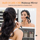 RQZ 360° Rotating Jewelry Organizer with Lights, 8 LEDs Jewelry Cabinet Armoire Standing, Lockable Jewelry Storage with Full-Length Mirror, 4 Storage Shelves, Interior Mirror(65.35" H)