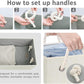 StorageWorks Storage Bins with Lids, Decorative Storage Boxes with Lid and Soft Rope Handles, Foldable Storage Baskets for Closet, Shelves, Stackable, 3-Pack, Ivory and White, Large