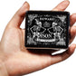 Cute and Portable Metal Pill Organizer – 8 Compartments, Elegant Chrome Finish, Ideal for Travel and Daily Use (Beware Poison Skeletons)