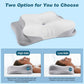 Cervical Neck Pillow for Pain Relief - Cooling Ergonomic Neck Support Pillow for Sleeping, Orthopedic Contour Memory Foam Pillows for Side, Back & Stomach Sleepers with Pillowcase (Grey)