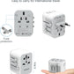TESSAN Universal Travel Adapter, International Power Adapter 5.6A 28W 3 USB C 2 USB A Ports, Travel Worldwide Plug Adaptor, Outlet Wall Charger for Europe UK EU AUS (Type C/G/A/I) - Roamly