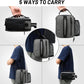 MIER Expandable Lunch Bag Insulated Lunch Box for Men to Work Travel Portable Lunchbox Bags with Shoulder Strap and Water Bottle Holder, Grey