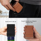 Slim Wallet for Men and Women,Pop Up Credit Card Wallet Metal Minimalist Cards Holder with Money Pocket,Small Ultralight Aluminum RFID Blocking Wallets 6-12 Card Capacity,Brown