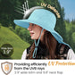 ZOORON Sun Hat for Men Women Fishing Hat with Neck Flap Wide Brim Bucket Hat UV Protection for Beach Camping Hiking