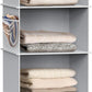 Simple Houseware 6 Shelf Hanging Closet Organizer, Gray