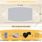 ANYOO Cotton Hammock Portable Camping Hammocks for Hanging Sturdy Garden Comfortable Fabric Hammock with Tree Straps Up to 660lbs with Travel Bag for Camping Outdoor/Indoor Patio Backyard