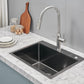 POPFLY 24 Inch Drop In Kitchen Sink, 24×18 Inch Top mount 304 Stainless Steel Bar or Prep Small Single Bowl Sink 18 Gauge Handmade Outdoor Black Rv Sink