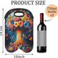 Neoprene Wine Tote, Bottle Carrier Gag Insulating Neoprene Thicker, Insulated Wine Bag for Travel Holds Two Bottles, Bottle Carrier Bags Protect the Bottles, Mushroom Flower