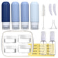 16 Pack Travel Bottles Set for Toiletries, Leakproof Travel Containers for Toiletries TSA Approved Silicone Travel Accessories Squeezable Refillable 3oz for Shampoo Conditioner Lotion Blue