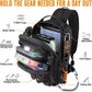 Dovesun Small Fishing Backpack with Tackle Boxes Fishing Sling Bag DIY Embroidery Patches Tackle Bag Gift for Men Black