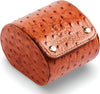Genuine Napa Leather Watch Roll Travel Case - Travel Watch Rolls and Leather Watch Display Cases with Velvet Interior - Watch Storage Organizer Men's By CALIBERWATCH (Cognac - Single)