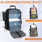 AYAMAYA Fishing Backpack, 40L Tackle Backpack with Rod Holders & 2 Tackle Trays, Large Water-resistant Fishing Bag Equipments
