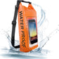 IP68 Waterproof Dry Bag, 2L - Roll Top Waterproof Pool Bag，Dry Bags for Kayaking Waterproof-w/Phone Pouch,Large Waterproof Phone Pouch,Boating & Kayak Accessories Camping (Orange 2L)