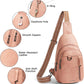 7L Sling Bag for Women Men Leather Small Sling Backpack Daypack Anti Theft Fanny Pack Crossbody Purse Travel