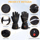 SNOW DEER Heated Motorcycle Gloves for Men Women, Electric Glove Rechargeable Battery Heated Hand for Motorcycle Biking Hunting Arthritis Skiing Working