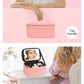 Makeup Bag With LED Mirror, Travel Makeup Bag With 3 Color Setting Light Up Mirror Cosmetic Makeup Organizer Vanity Case for Women Beauty Tools Accessories Rechargeable Makeup Travel Bag - Pink