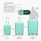 Traveler's Choice Pagosa Hardshell Expandable Luggage with Spinner Wheels, Mint, 30-Inch Large