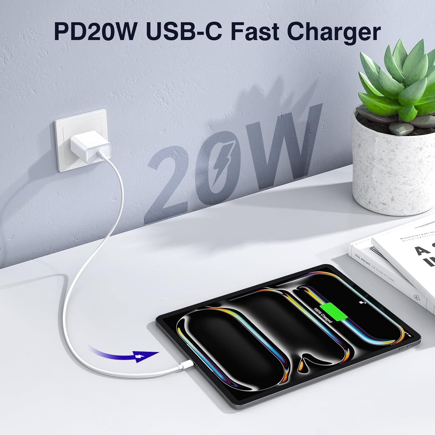 30W USB C Charger, 2 Pack Wall Fast Charger Block Power Adapter Charging Cube Compatible with iPhone 16/Pro/Pro Max/Plus/15/14/13/12, iPad Air, AirPods 4/3/2/Pro, Apple Watch 10/Ultra 2, Galaxy - Roamly
