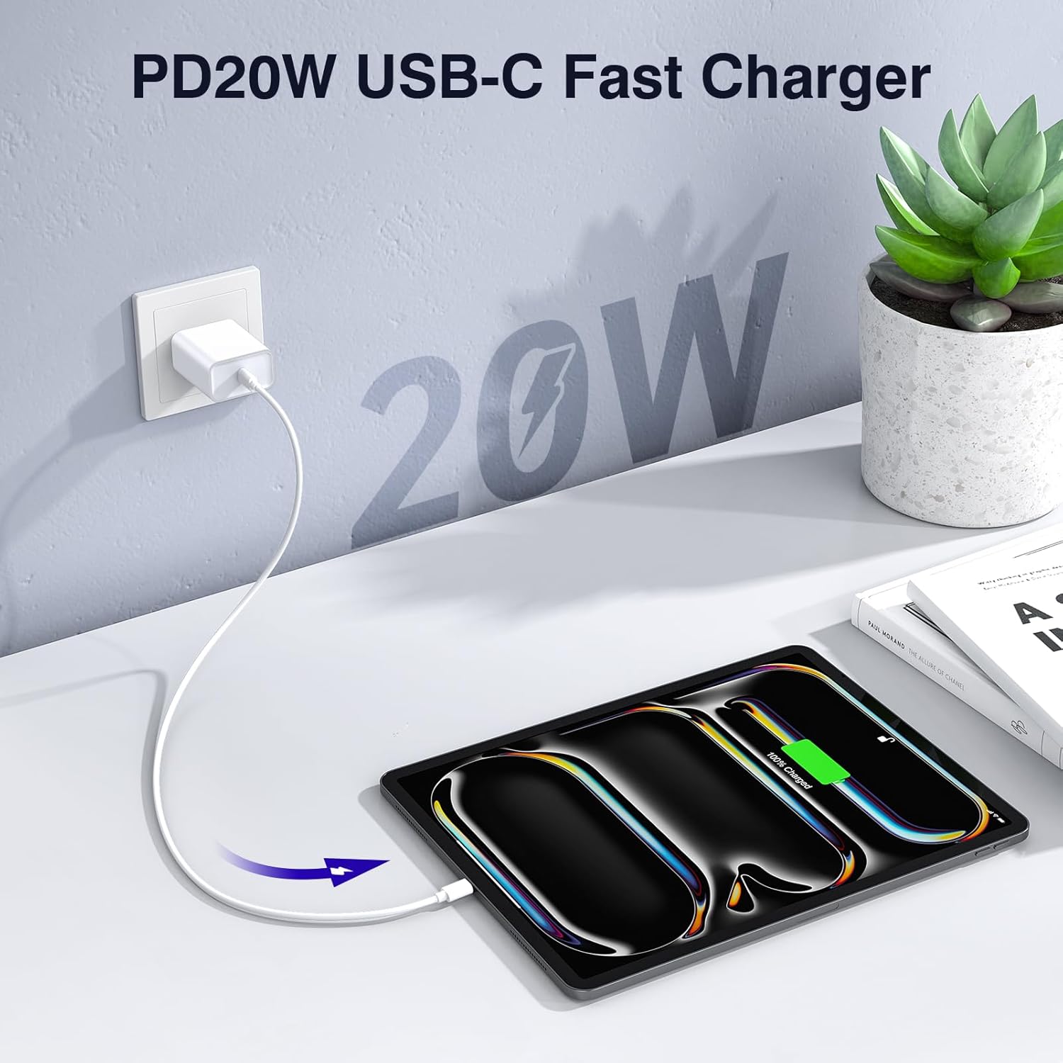 30W USB C Charger, 2 Pack Wall Fast Charger Block Power Adapter Charging Cube Compatible with iPhone 16/Pro/Pro Max/Plus/15/14/13/12, iPad Air, AirPods 4/3/2/Pro, Apple Watch 10/Ultra 2, Galaxy - Roamly