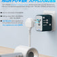 Universal Travel Adapter with 6.0A 3X 3.0A USB-C Ports, 2X 2.4A USB-A Ports and Multi AC Outlets, International Power Plug Adapter Worldwide Travel Charger for EU UK AUS USA (Type C/G/I/A Plug)