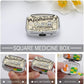 Metal 2 Compartment Pill Organizer Travel Friendly Portable Compact Pill Box Cute Pill Case to Hold Vitamins,Fish Oil,Supplements,Meds,Tablet for Purse,Pocket. (Apothecary)