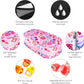 Serfeymi Weekly Travel Pill Organizer 2 Times A Day AM PM Upgraded Rainbow Pill Box 7 Day with Portable Zipper Canvas Pill Case, Medicine Organizer for Pills, Vitamins, Fish Oils - Pink 01