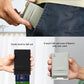Slim Wallet for Men and Women,Pop Up Credit Card Wallet Metal Minimalist Cards Holder with Money Pocket,Small Ultralight Aluminum RFID Blocking Wallets 6-12 Card Capacity,Silver