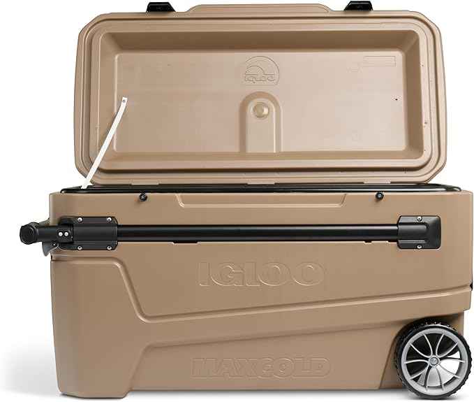 Igloo Maxcold Glide 110Qt Wheeled Cooler | Insulated Hard Shell Ice Chest