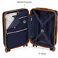 Coolife Carry On Luggage, Suitcase with Durable and Lightweight, carry on suitcase with ABS Hardshell, Dual Spinner Wheels, TSA Lock, and YKK Zipper (apricot black, S(20in)_carry on)
