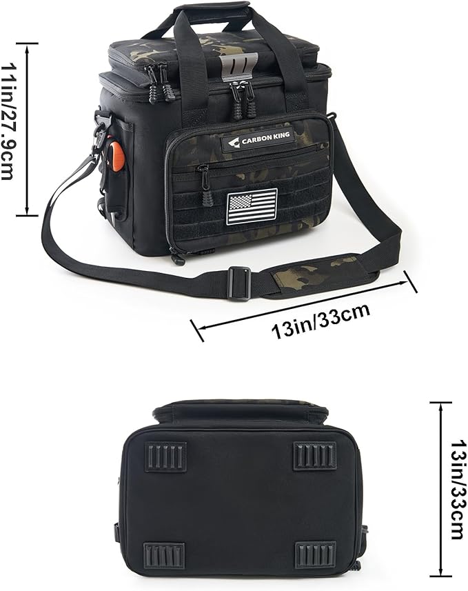 Waterproof Fishing Tackle Bag,Saltwater Tackle Box Bag,Fishing Bags for Men - Fishing Gifts for Men Black