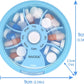 INVODA Weekly Pill Organizer 7 Compartment Rotating Pill Box for Daily Medication & Vitamins - Portable Travel Pill Case Fish Oil Supplements Vitamins Organizer (Sky Blue)