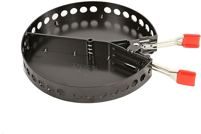 CampMaid Charcoal Holder & Lid LIfter - Dutch Oven Tools Set - Charcoal Holder & Cast Iron Grill Accessories - Camping Grill Set - Outdoor Cooking Essentials - Camp Kitchen Equipment - (2 Piece Set)