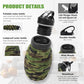 Collapsible Travel Water Bottle18oz, Reuseable Silicone Foldable Water Bottles for Gym Camping Hiking, Portable Leak Proof Sports Water Bottle with rugby Carabiner (Dark gray)