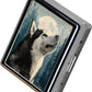 8‑Compartment Metal Pill Box Organizer – Portable Medicine Case 3″×2.6″ | Food‑Grade Dividers | Secure Snap Button Lid | Travel & Gift for Seniors (Howling at The Moon)