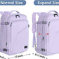 MATEIN Carry on Backpack for Women, 40L Heavy Duty Travel Backpack Airplane Approved, Expandable Simple Fashion Daypack, Frequent Traveler Gifts, Light Purple