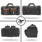 Wildroad 60L Travel Duffel Bag, Expandable Waxed Canvas Genuine Leather Duffle Bag Upgraded Overnight Weekender Bag Carry on Bag (Vintage Black, X Large-60L) - Roamly