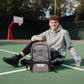 LARIPOP Basketball Bag, Sports Backpack with Ball Holder & Shoe Compartment, Water Resistant Gym Bag for Soccer Volleyball Travel