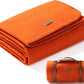 100% Wool Blanket, 62" x 86", Warm, Thick, Washable, Military Wool Blanket, Great for Camping, Outdoors, Sporting Events, Survival Kits, OrangeRed