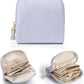 Vlando Small Jewelry Travel Case,Jewelry Pouch Bags with Zipper,Velvet Jewelry Organizer Storage Bag for Bracelet Rings Earring Travel Essentials Gifts for Women Girl-Purple