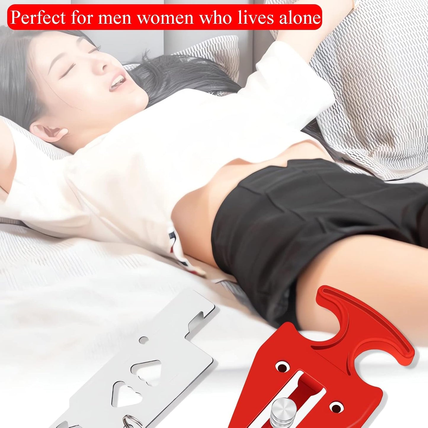 Portable Door Lock for Hotel Home Apartment, Door Blocker Security No Drill Door Lock for Privacy and Safety Portable Safety Locks for Kid Women -2 Pack