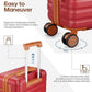 UKEIN Luggage Sets 3 Piece, PC Hardside Checked Luggage 28 Inch With Spinner Wheels with TSA Lock, Large Suitcase Set With Travel Backpack for Men (Red, 3 piece set (28inch))