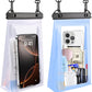 2 Pack Large Waterproof Phone Pouch, IPX8 Double Sealing Floating Waterproof Bag for iPhone 16 15 14 Pro Max Sumsang S25 S24 Google All Devices